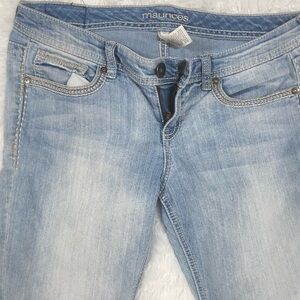 maurices Light Blue bootcut Jeans with Faded Wash